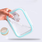 Коробка для завтрака боросиликатного стекла микроволновой печи безопасная высокая с пластиковой крышкой