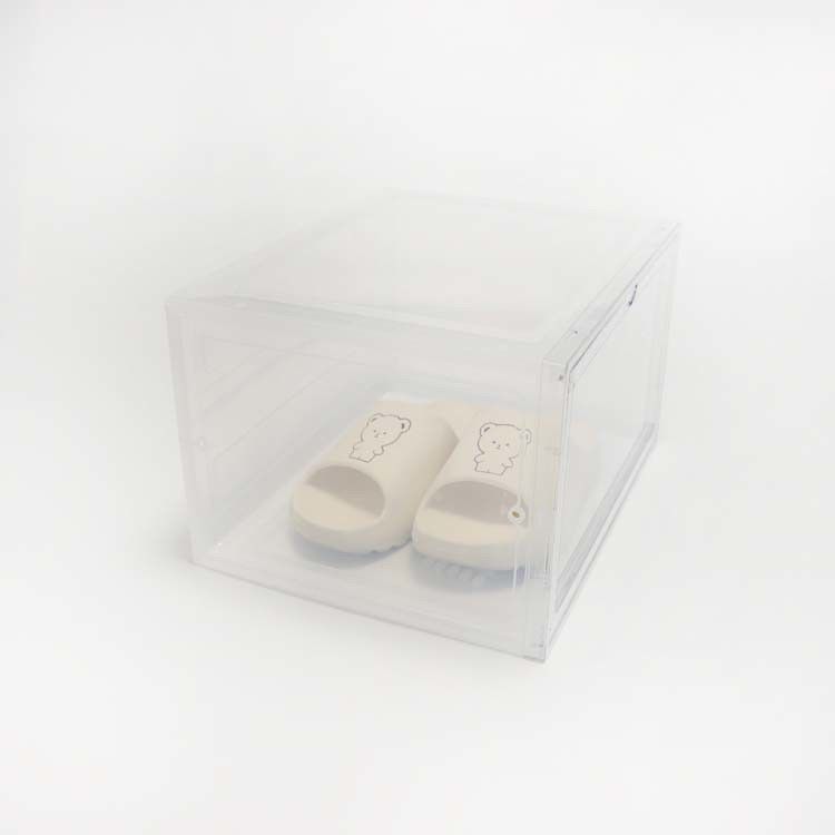 Магнитное сгущенное прозрачное Обувная коробка, ящик ботинка бортовой открыть двери Stackable